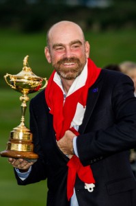 Thomas Bjørn efter sejren i Ryder Cup 2014