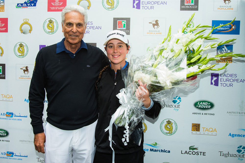 Nuria Iturrios efter sejren i Lalla Meryem Cup 2016 - Foto: Ladies European Tour