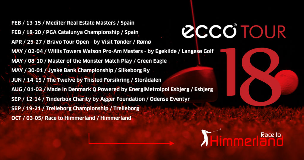 ECCO – Kalender med fire Tour baner er klar - - golf
